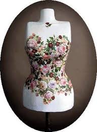 Equus Villa Farm Decoupage Vintage Dress Form Mannequin Art Dress Form Mannequin