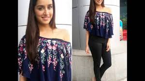 There are many bollywood songs for a girl. Bollywood Stars Show You How To Rock The Off Shoulder Trend Bollywood Fashion Shraddha Kapoor Cute Stylish Outfits