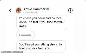 Armie hammer wants you to pick up the phone and call a friend. Armie Hammer Wanted To Cut Off A Girlfriend S Toe And Keep It In His Pocket According To Messages Internewscast