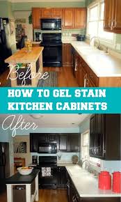 I'm thinking the java color will bring easier sale of our house in three months. How To Gel Stain Your Kitchen Cabinets Favething Com