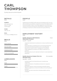 1.1 initial efforts to control the quality of production; Quality Assurance Resume Examples Writing Tips 2021 Free Guide