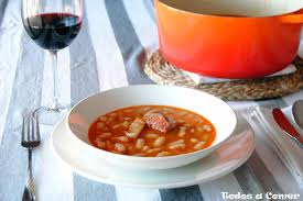 Ensalada de judías blancas con bacalao. Receta Judias Blancas Con Chorizo Todos A Comer