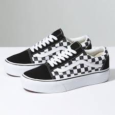 Black And White Checkered Vans With Black Stripe Vans Checkerboard Old Skool Platform 225 Ils Liked On Polyvore Featuring Shoes White Checkered Shoes Vans Classic Shoes Platform Vans Vans Checkerboard