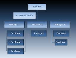 animated vertical organizational chart fppt