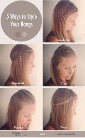5 Quick And Easy Ways To Style Your Bangs Braided Hairstyles Short Hair Styles Indian Hair Weave