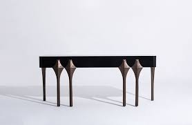 Oscar Desk In Lacquer Horn And Bronze Console Table Styling Furniture Side Tables Hall Console Table