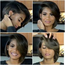 Asymmetrical bob with wispy ends. Asymmetrical Extreme Part Thick Hair Styles Short Hair Styles Short Bob Hairstyles