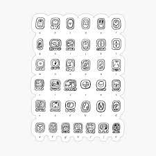 The maya ruins at palenque are both mysterious and beautiful. Mayan Hieroglyphs Alphabet Translation Guide Photographic Print By Yisela Redbubble