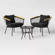 Small Spaces Big Style Shop Target For Bistro Sets Small Space Patio Furniture For Upgraded Outdoor Living Fre In 2020 Wood Patio Faux Wood Conversation Set Patio