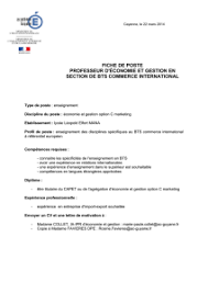 Toutes les lettres par secteur et niveau exemple de lettre de motivation pour un bac pro sapat. Fiche De Poste Elie Castor 1