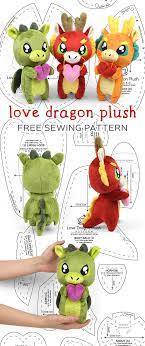 Love Dragon Plush Sewing Pattern By Sewdesune On Deviantart Sewing Tutorials Free Sewing Stuffed Animals Knitting Patterns Toys
