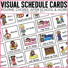 visual schedule routine chore chart for young children