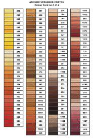 anchor color chart anchor threads and references list of