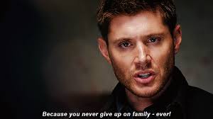 Dean quotes bobby's line family don't end in blood from 3.16 no rest for the wicked to crowley. Animated Gif About Boy In Supernatural By Nino