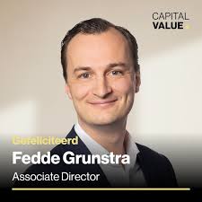 𝗙𝗲𝗱𝗱𝗲 𝗚𝗿𝘂𝗻𝘀𝘁𝗿𝗮 𝗺𝗮𝗮𝗸𝘁 𝗼𝘃𝗲𝗿𝘀𝘁𝗮𝗽 𝗻𝗮𝗮𝗿  𝗖𝗮𝗽𝗶𝘁𝗮𝗹 𝗩𝗮𝗹𝘂𝗲 𝗖𝗼𝗻𝘀𝘂𝗹𝘁𝗮𝗻𝗰𝘆 Na ruim 8 jaar in ons  taxatieteam maakt Fedde Grunstra de overstap naar Capital Value…