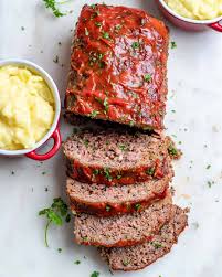 It's so hearty, satisfying, and comforting nestled up with a mound of buttery mashed. Easy Homemade Meatloaf Recipe Healthy Fitness Meals