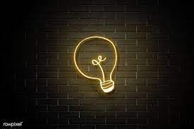 Yellow neon vector icon on dark background. Download Premium Psd Of Neon Yellow Bulb On A Walll 894316 Neon Wallpaper Neon Neon Yellow