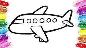Ucak Boyama Cocuklar Icin Boyama Renkleri Ogreniyorum Sihirli Kalemler Youtube