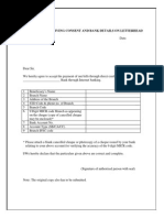 Letterhead is a very important part. Format For Giving Consent And Bank Details On Letterhead Cheque Services Economics