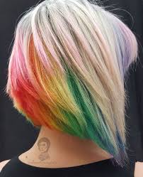 There are many easy ways to style layered short hair. American Salon Magazine On Instagram Cool Danielaaranguibel Regram Americansalon Hairbrained Unicorntri Hair Styles Short Hair Color Rainbow Hair Color