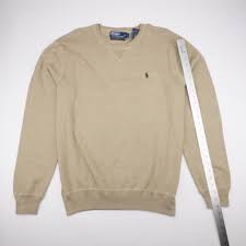 POLO RALPH LAUREN NEW CrewNeck Pullover Sweater Long Sleeve Tan Mens L| | -  AliExpress