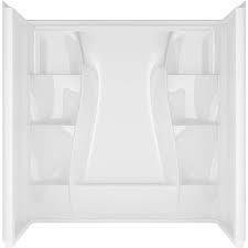 How to update your bath. Delta Classic 400 60 In W X 60 In H Three Piece Direct To Stud Tub Surround In High Gloss White 40044 The Home Depot