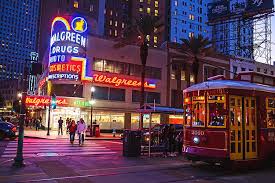 Canal street is a major thoroughfare in the city of new orleans. New Orleans Canal Street At Night New Orleans La Louisiana Crosswalk Photograph By Toby Mcguire