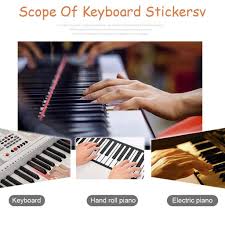 Keyboard klavier noten aufkleber piano sticker klaviertasten transparent pvc set. 88 61 54 37 32 Schls Ssel Elektronische Tastatur Real De