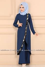Modaselvim Kombin Verev Kesim Ikili Tesettur Takim 2214ms212 Indigo Moda Stilleri Basortusu The Dress