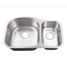 Check spelling or type a new query. Belle Foret Undermount 18 Gauge Stainless Steel 32 In 0 Hole 70 30 Double Bowl Kitchen Sink Bfm308 The Home Depot