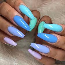 Marina Hamberg On Instagram Spring Ombre Colors Using Lightelegancehq S Butter Me Up Night Ow Coffin Nails Long Fabulous Nails Summer Acrylic Nails