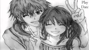 Easy drawing guides > anime , character , easy , people > how to draw an anime boy face. Drawing Anime Boy And Girl Wallpapers Wallpaper Cave