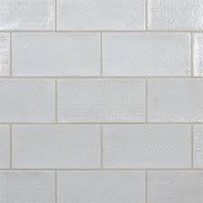 Glossy ceramic wall tile (9.9 sq. Camden Decor Antique Bianco 4 X 8 Ceramic Wall Tile