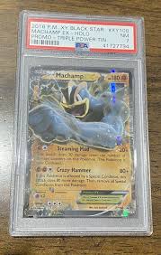 How much does a team rocket dark machamp cost? Auction Prices Realized Tcg Cards 2016 Pokemon Xy Black Star Promo Machamp Ex Holo Triple Power Tin
