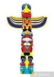 Some totem poles are as high as 18 metres! Colorful Totem Pole Isolated On White Background Vector Eps10 Plush Blanket Pixers We Live To Change