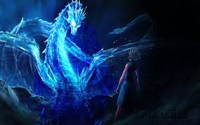 Black And Blue Dragon Background Ice Blue Dragon Crystal Dragon Cool Dragons