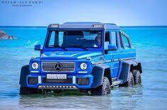 Blue Mercedes Benz G 63 Amg 6x6 In The Red Sea Gtspirit Mercedes G Wagon Mercedes G Wagon Amg Mercedes 6x6