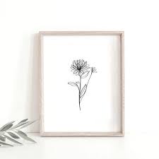 November Birth Flower Chrysanthemum Flower Drawing Printable Wall Art Floral Line Ar Chrysanthemum Flower Drawing Chrysanthemum Flower Tattoo Flower Drawing