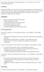 Box Office Assistant Resume Template Best Design Tips Myperfectresume