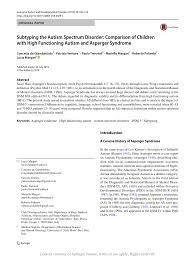 Come into use until several decades later when wing (4). Pdf Subtyping The Autism Spectrum Disorder Comparison Of Children With High Functioning Autism And Asperger Syndrome