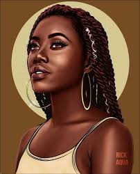 Black Art Black Female Cartoon Black Woman Art Black Girl Art Black Love Art Black Girl Magic Art