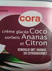 Crème Glacée Coco Sorbets Ananas Et Citron