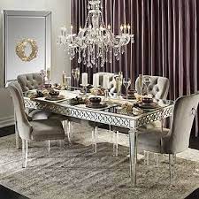 Sophie Mirrored Dining Table Elegant Dining Room Dining Room Table Dining Room Table Decor