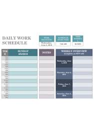 Fill out each day with the names of the employees working, their employee id numbers, when they start and get off, how many works total they're working that day, and everyone who's off. 19 Sample Daily Work Schedules In Pdf Ms Word