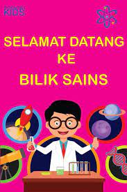 Beratur di luar bilik sains dengan senyap. Bahan Peraturan Bilik Sains