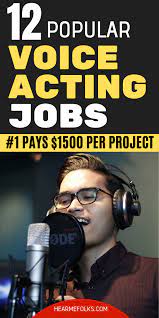 Voice Acting Jobs For Beinners To Make Money From Home Get Paid Upto 1500 Per Voice Over Project With These 12 The Voice Make Money From Home Money From Home