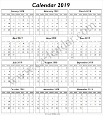Black And White Calendar Black And White Calendar 2019 Printable Calendar Pdf Calendar 2019 Printable Calendar
