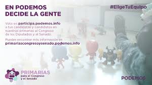 Jun 08, 2021 · en entrevista con julio hernández para astillero informa, el diputado federal del partido del trabajo, gerardo fernández noroña, consideró que los candidatos de la izquierda para el 2024 deben definirse mediante elecciones primarias abiertas a toda la población, organizadas por instituciones no partidistas, aún con las dificultades que ello implica, pues consideró que el método de. Primarias De Podemos Al Congreso Y Senado
