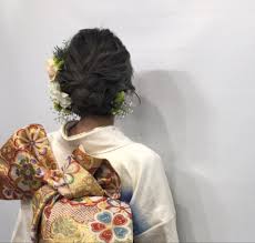 2018年 苫小牧成人式 振袖ヘアスタイル セットアレンジメイク着付け