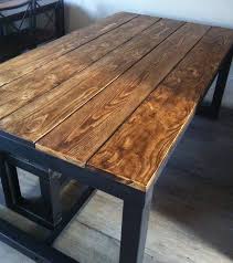 Dark Oak Tinted Wooden Dining Table In 2020 Wooden Dining Tables Dining Table Rectangular Dining Room Table